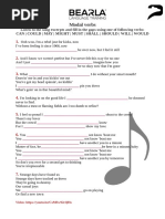 Modal Verbs in Songs Worksheet and Video Activities With Music ...
