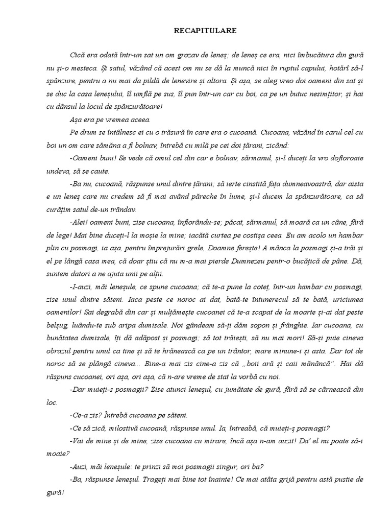 Recapitulare Initiala Clasa A VII-a | PDF