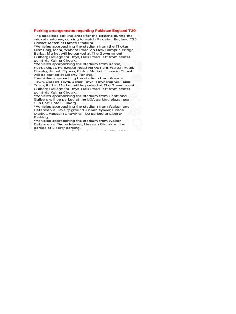 Traffic Plan For Pak Eng Match 28 9 2022 PDF