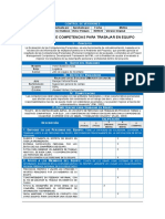 7.5 Evaluación de Competencias para Trabajar en Equipo