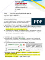 Memorandum Obligaciones Modalidad Virtual