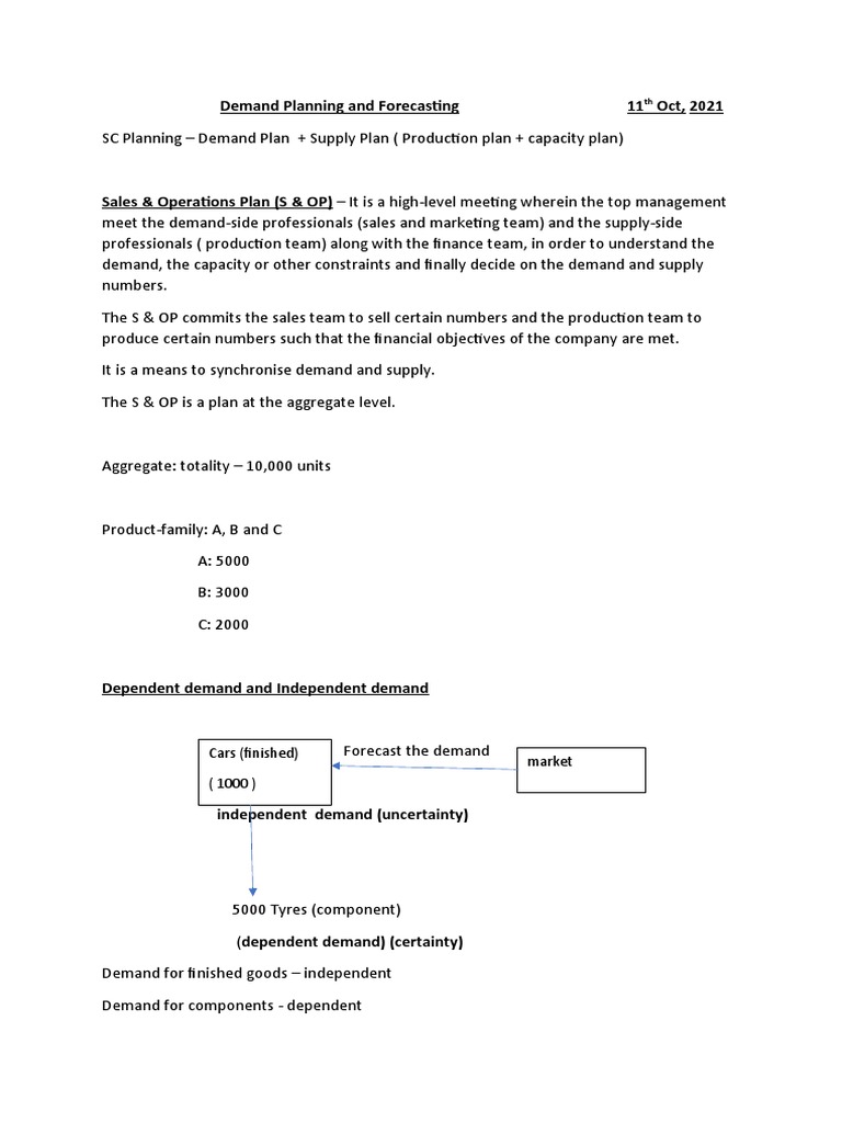 Demand Planning and Forecasting | PDF | Forecasting | Data Analysis