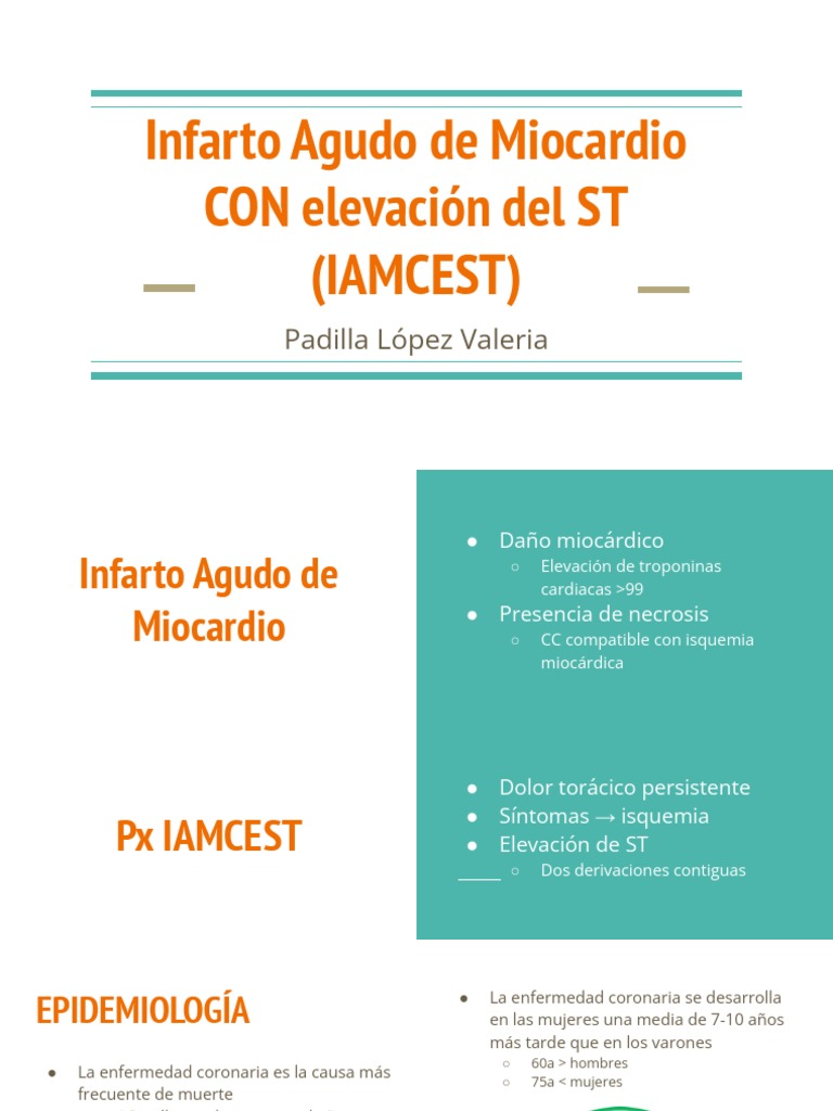 Diagnóstico y tratamiento del infarto agudo de miocardio con elevación ...