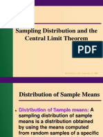 Sampling Distribution, Central Limit Theorem and Point Estimation of Parameters