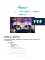 Acoustic Treatment Cheat Sheet