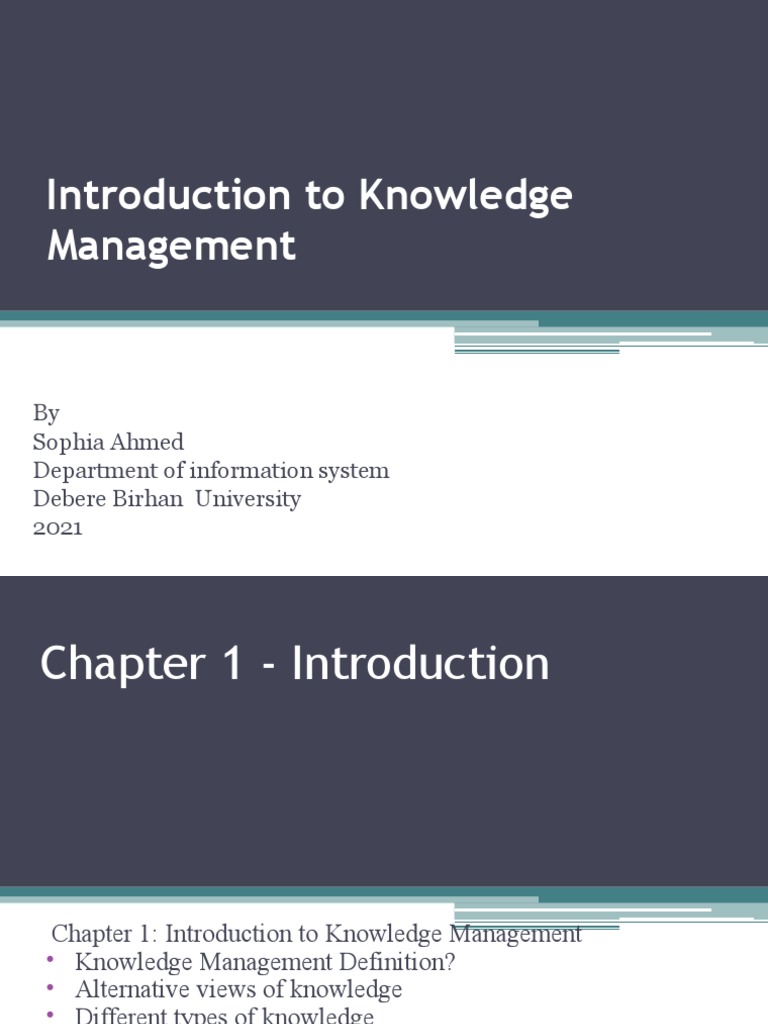 Understanding Knowledge Management Concepts | PDF | Tacit Knowledge ...