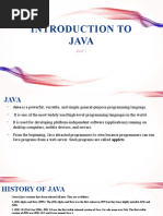 Introduction To Java - DAY1