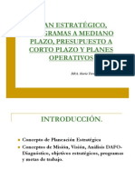 Plan Estrategico Programas A Mediano Plazo