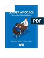 Leader As Coach - Some Practical Advice