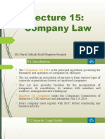 Topic 9 Company Law (Lecture 13)