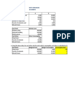Activity Based Costing calculations for hospital overhead rates