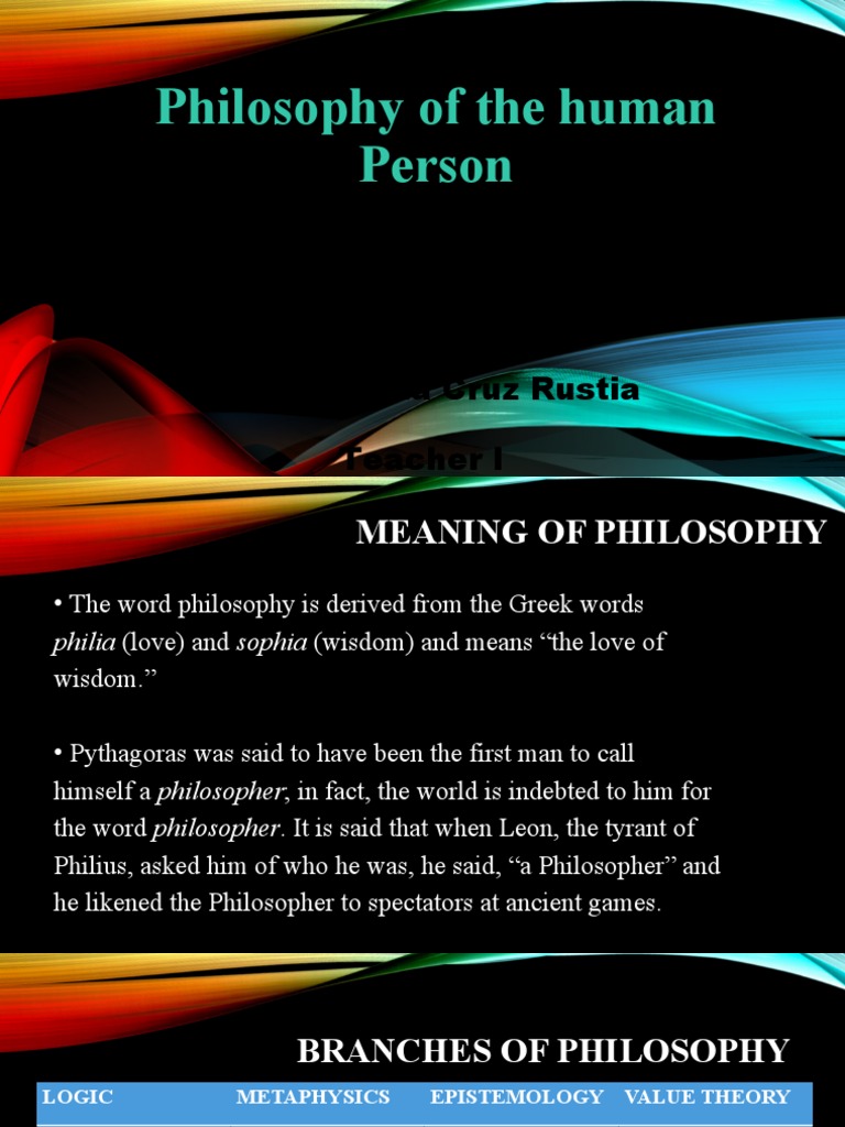 Philosophy of the Human Person Explained | PDF | Reason | Existentialism