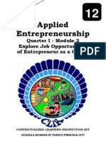 Applied Entrepreneurship12 - q1 - Mod2 Explore Job Opportunity Week 2 October 6 Super Layout