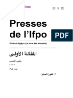 Kitāb al-Aġḏiya (Le livre des aliments) - المقالة الأولى - Presses de l'Ifpo