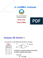 CH 3 BOOLEAN ALGEBRA Continued