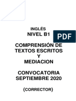 Inglés B1 Cte y Me Septiembre 2020 (Final) - Corrector