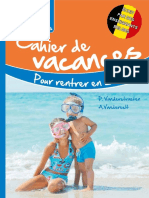 Cahier de Vacances Pour Rentrer en 2e Année