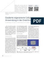 Oxidierte Regenerierte Cellulose Anwendung in Der Oralchirurgie