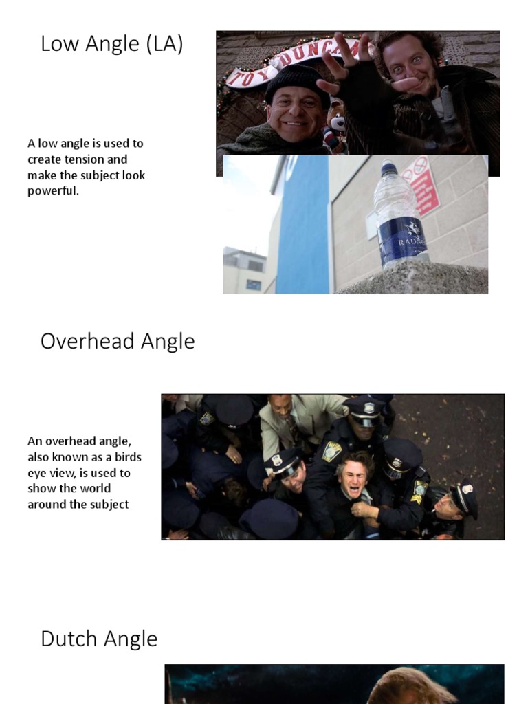 Camera Angles and Shot Types | PDF