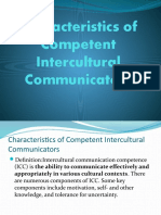 Characteristics of Competent Intercultural Communicators