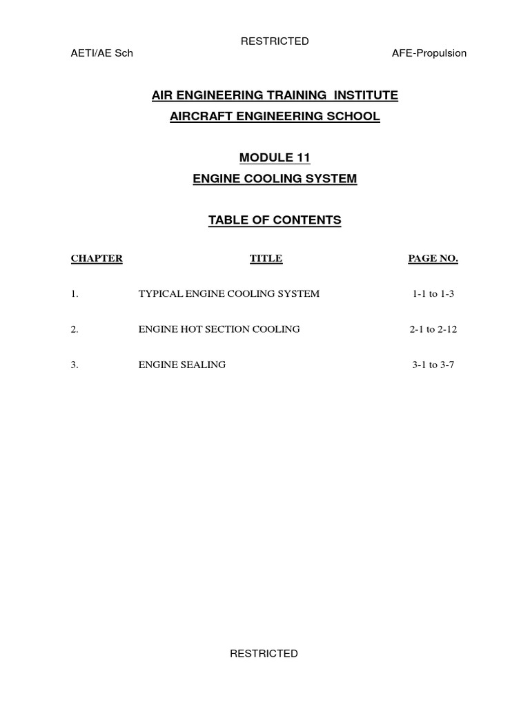 Aircraft Engine Cooling Systems | PDF | Turbine | Internal Combustion ...