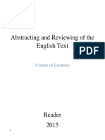 Abstracting and Reviewing of The English Text