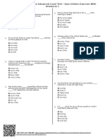 Adjectives and Adverbs Advanced Level Test