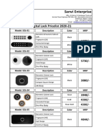 Sanvi Digital Lock Pricelist 2020-21