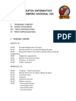 BOLETIN INFORMATIVO V CAMPORI NACIONAL UCh