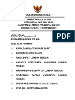 Pidato HUT Lombok Tengah