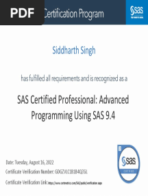 SAS Certified Professional - Advanced Programming Using SAS 9.4 Certificate-2