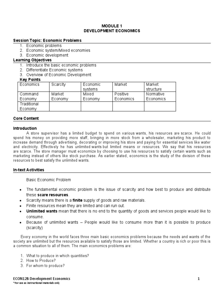 Econ12b modules 1 pdf cost of living economics