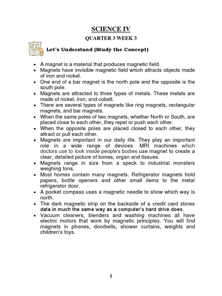 Science Iv: Quarter 3 Week 3 Let's Understand (Study The Concept) | PDF ...
