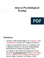 Slide 1-Introduction To Psychological Testing