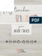 Teacher Binder 2022-2023