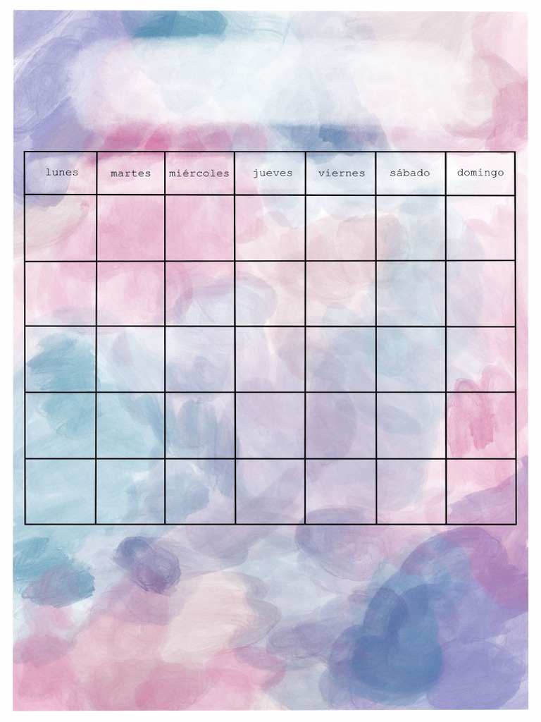 Calendario Vacío  PDF