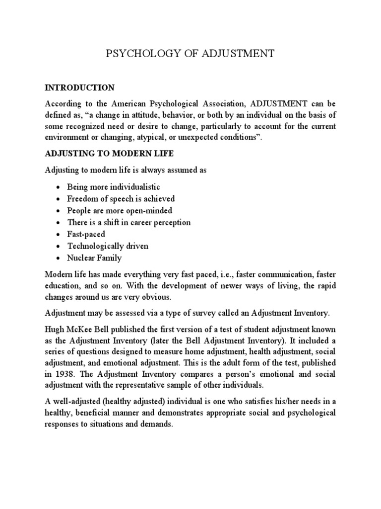 PSYCHOLOGY OF ADJUSTMENT Original PDF Id Classical Conditioning