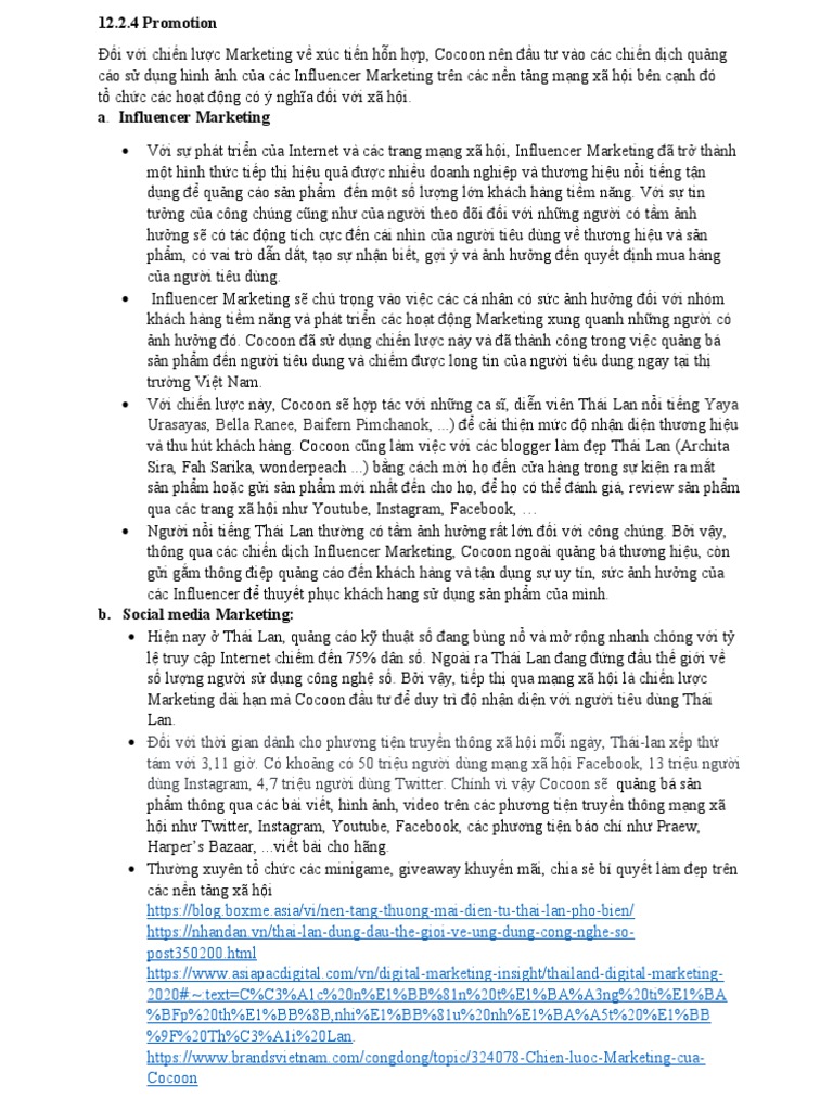 Promotion Cocoon | PDF