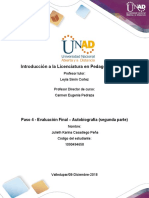 Formato para La Elaboración de La Autobiografía (Segunda Parte) - Paso 4, Unidad 3