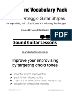 Chord Tone Vocabulary Pack - Melodic Arpeggio Guitar Shapes For Improvising With Chord Tones
