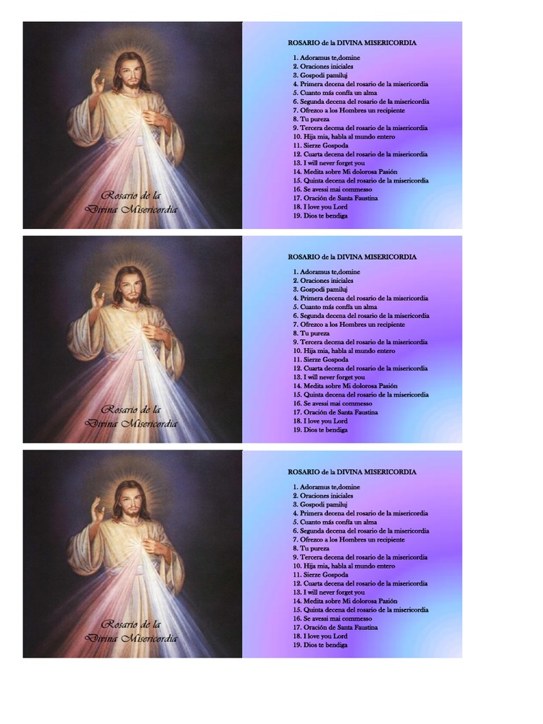 Rosario de La Divina Misericordiaa3 | PDF