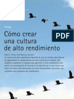 Como Crear Una Cultura de Alto Rendimiento