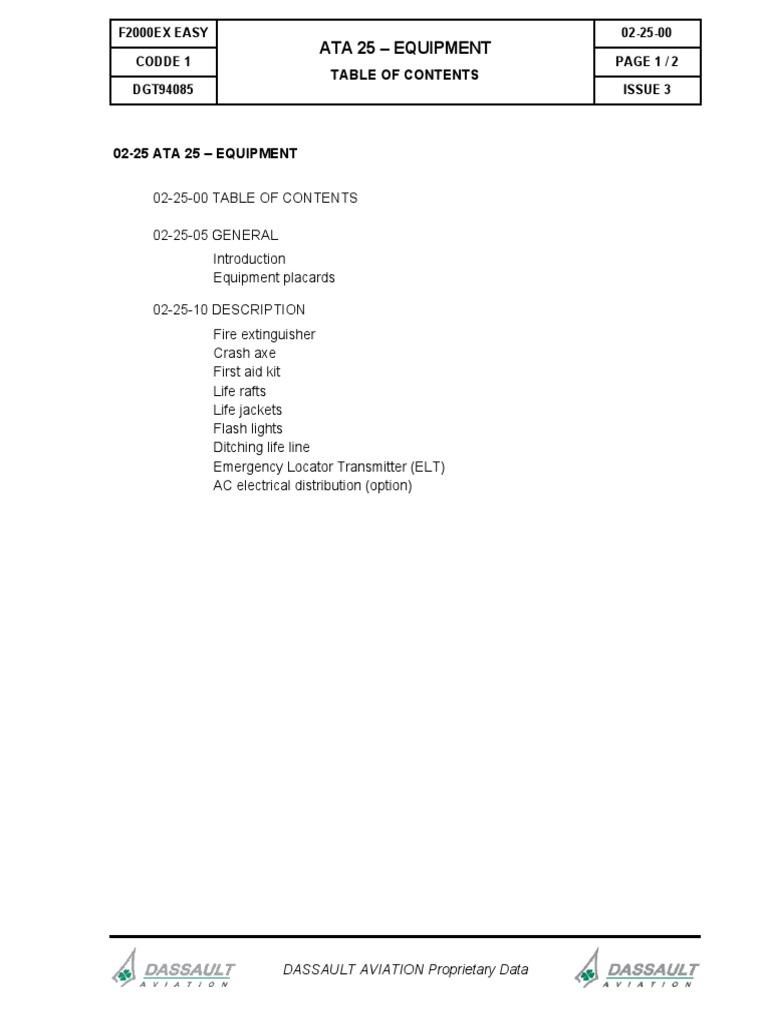 F2000EX Safety Equipment Manual | PDF | Equipment | Manufactured Goods