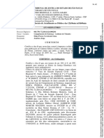 Tribunal de Justiça Do Estado de São Paulo: Processo Digital N°: Classe Assunto: Exequente: Executado