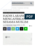 HADIS LARANGAN MENGAFIRKAN SESAMA MUSLIM