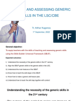 Teaching and Assessing Generic Skills in The LSC-1