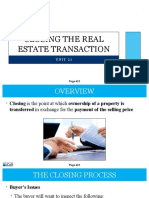 LCAR Unit 21 - Closing The Real Estate Transaction - 14th Edition