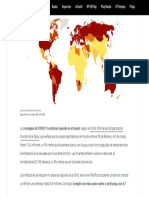 Mapa del coronavirus en el mundo y datos de su evolución