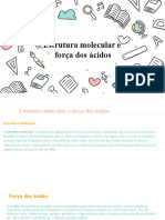 Estrutura molecular, força e classificação de ácidos