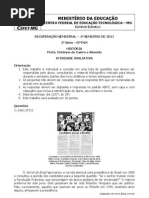 Trabalho Recuperao Histria Segundo Ano 1sem2011